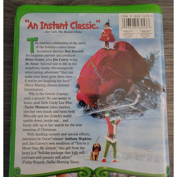 Dr Seuss Set of 2 Christmas VHS How The Grinch Stole Christmas Anim. Live Action - Picture 3 of 12